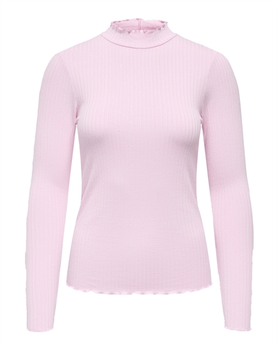 JDY - JDYFransiska Highneck Langarmshirt - Pink Lady